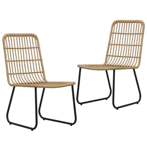 vidaXL 3-Piece Garden Dining Set Poly Rattan and Glass