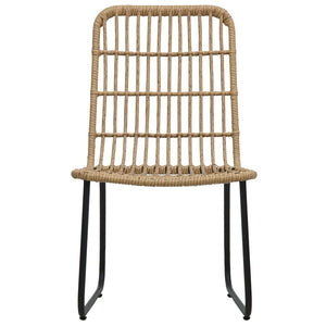 vidaXL 3-Piece Garden Dining Set Poly Rattan and Glass