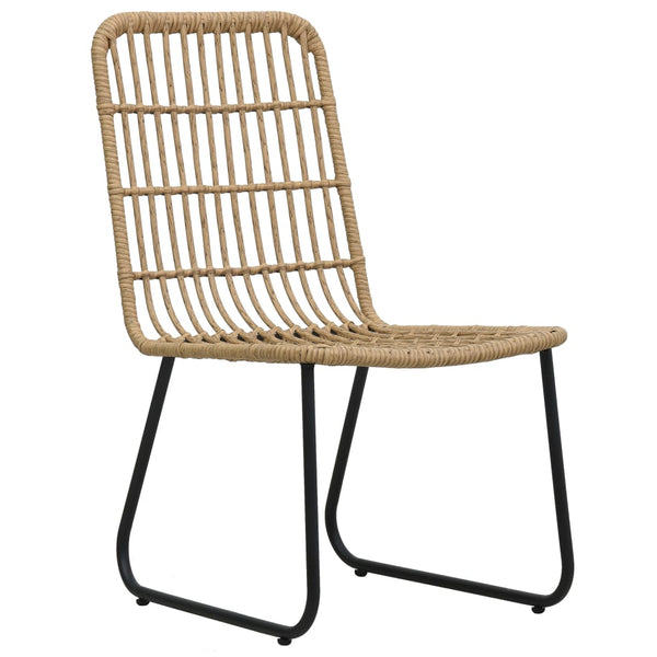 vidaXL 3-Piece Garden Dining Set Poly Rattan and Glass