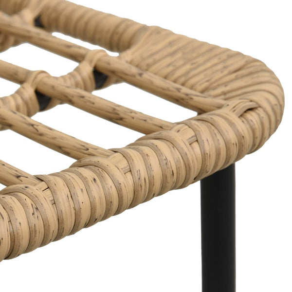 vidaXL 3-Piece Garden Dining Set Poly Rattan and Glass