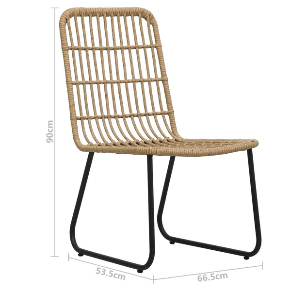 vidaXL 7-Piece Garden Dining Set Poly Rattan and Glass