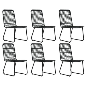 vidaXL 7-Piece Garden Dining Set Poly Rattan and Glass