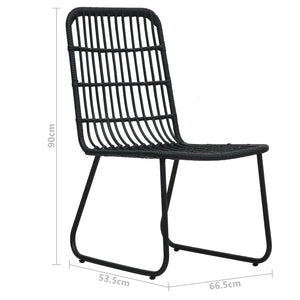 vidaXL 7-Piece Garden Dining Set Poly Rattan and Glass