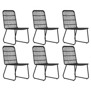 vidaXL 7-Piece Garden Dining Set Poly Rattan and Glass