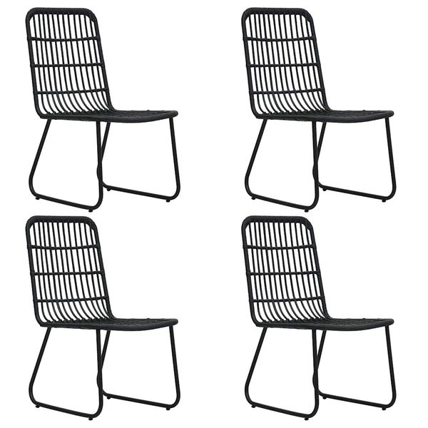 vidaXL 5-piece Garden Dining Set Poly Rattan and Glass