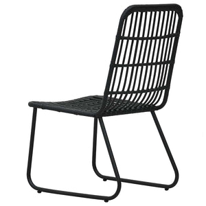 vidaXL 5-piece Garden Dining Set Poly Rattan and Glass