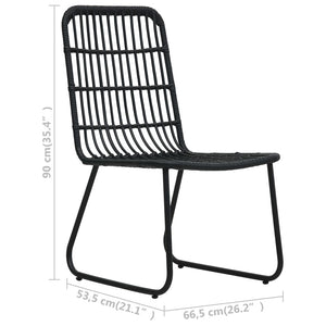 vidaXL 7-Piece Garden Dining Set Poly Rattan and Glass
