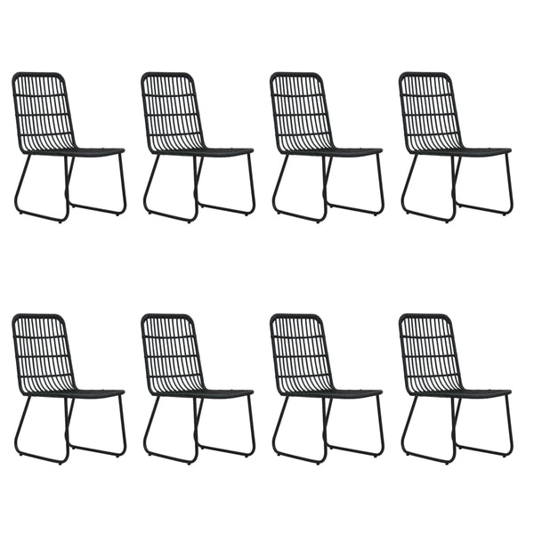 vidaXL 9-piece Outdoor Dining Set Poly Rattan and Glass