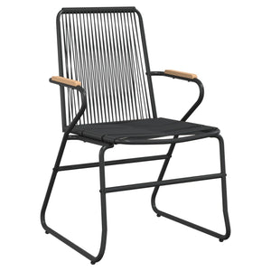 vidaXL 5-piece Garden Dining Set Black PVC Rattan