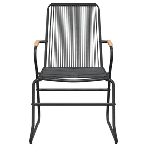vidaXL 5-piece Garden Dining Set Black PVC Rattan