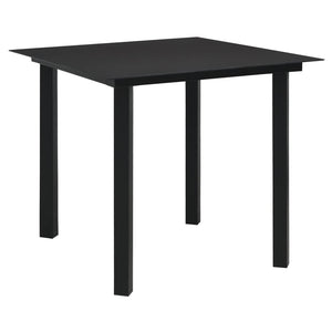 vidaXL 5-piece Garden Dining Set Black PVC Rattan