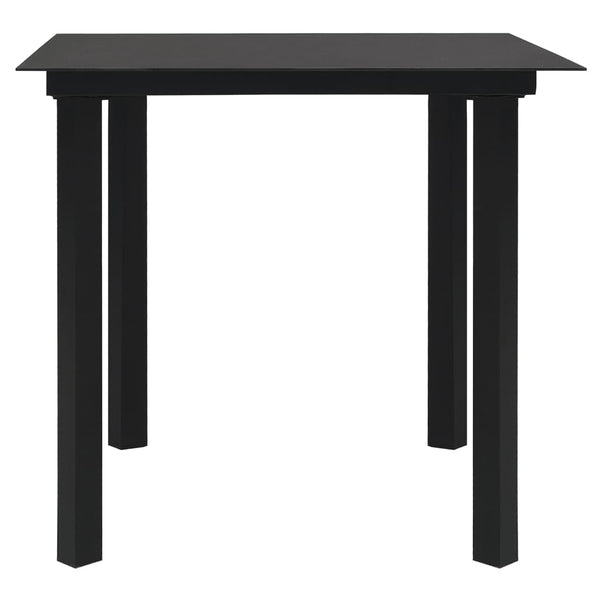 vidaXL 5-piece Garden Dining Set Black PVC Rattan