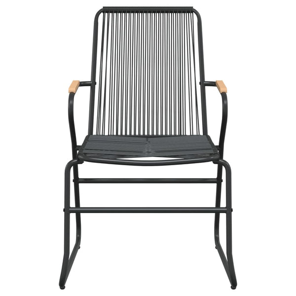 vidaXL 5-piece Garden Dining Set Black PVC Rattan