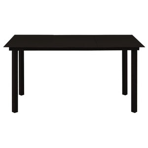 vidaXL 5-piece Garden Dining Set Black PVC Rattan