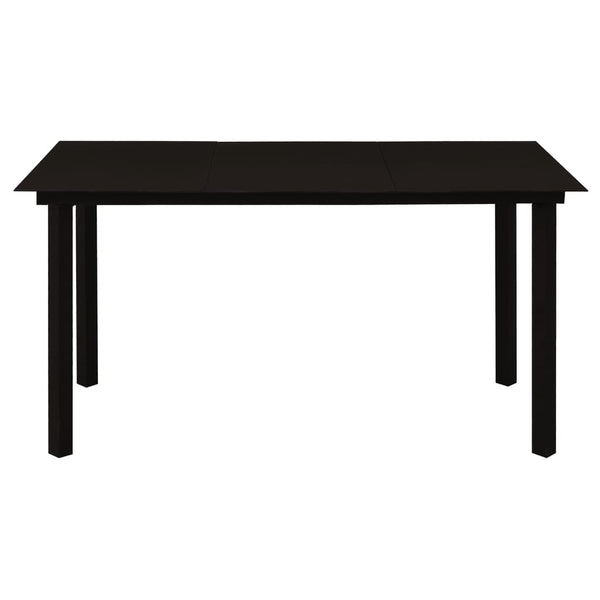 vidaXL 5-piece Garden Dining Set Black PVC Rattan
