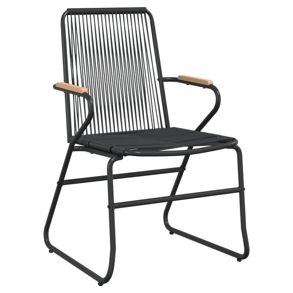 vidaXL 9-piece Garden Dining Set Black PVC Rattan