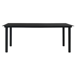vidaXL 9-piece Garden Dining Set Black PVC Rattan