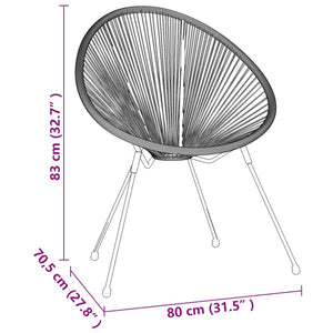 vidaXL 5-Piece Garden Dining Set PVC Rattan Black