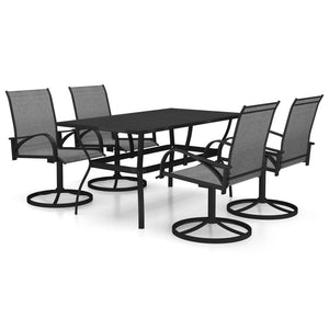 vidaXL 5-piece Garden Dining Set Textilene and Steel