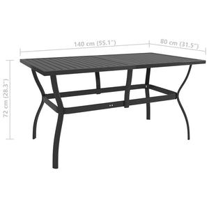 vidaXL 5-piece Garden Dining Set Textilene and Steel