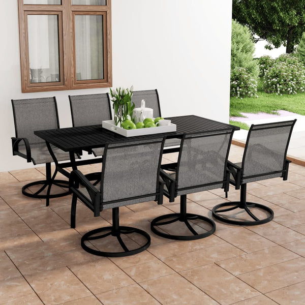 vidaXL 7-Piece Garden Dining Set Textilene and Steel