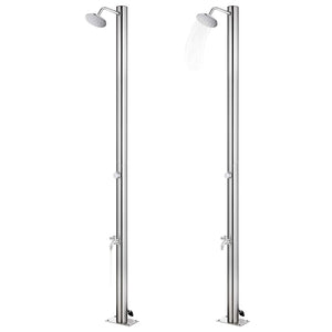 vidaXL Garden Shower 215 cm Stainless Steel