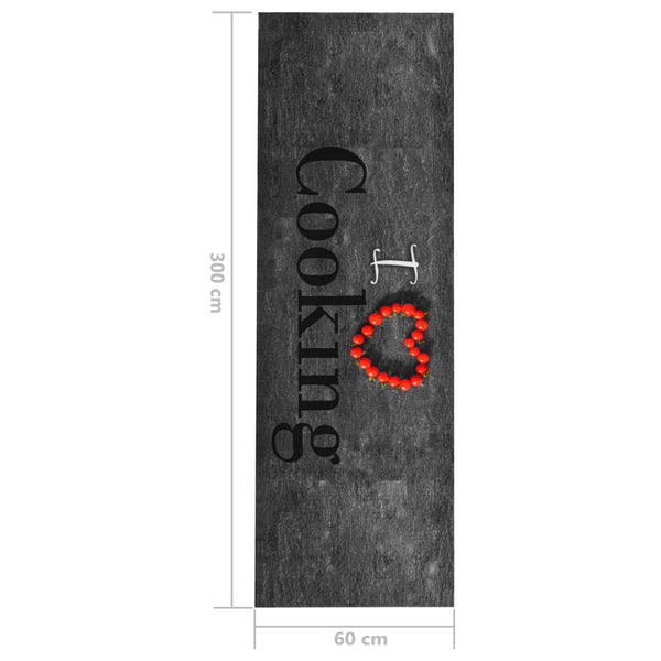vidaXL Washable Kitchen Rug Cooking 60x300 cm