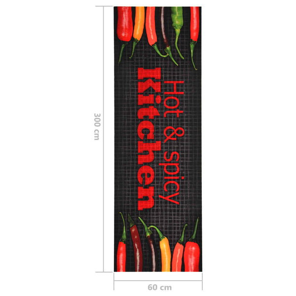 vidaXL Kitchen Runner Washable Hot & Spicy 60x300 cm