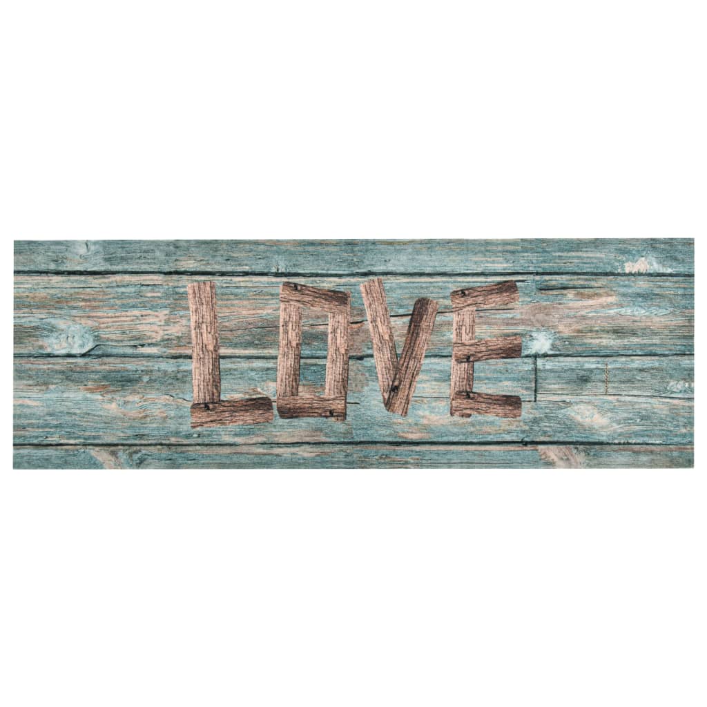 vidaXL Washable Kitchen Runner Love 60x300 cm