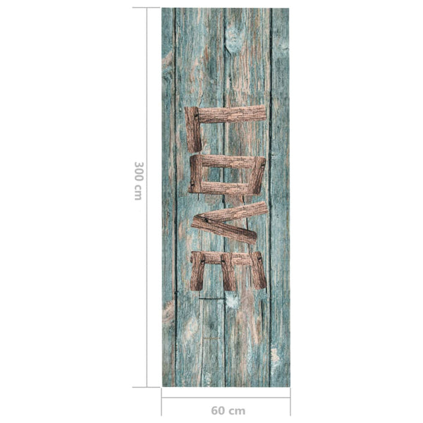 vidaXL Washable Kitchen Runner Love 60x300 cm