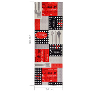 vidaXL Washable Kitchen Runner Cuisine 60x300 cm