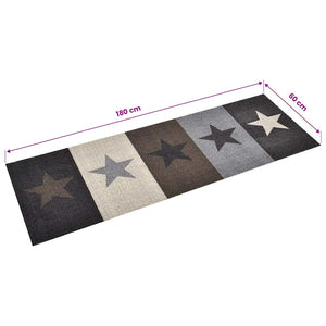 vidaXL Kitchen Mat Washable Star 60x180 cm