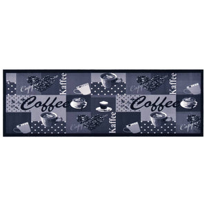 vidaXL Kitchen Floor Mat Washable Coffee Blue 45x150 cm