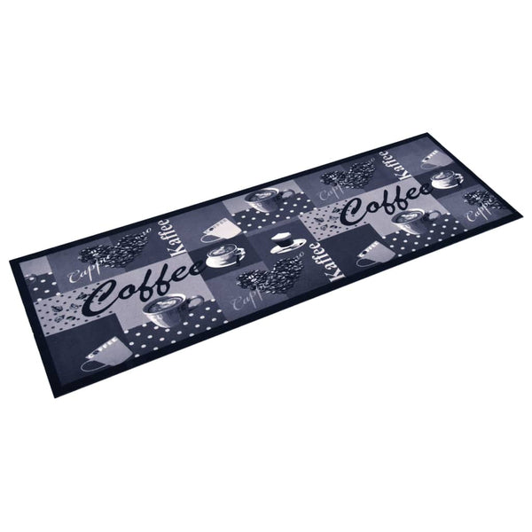 vidaXL Kitchen Floor Mat Washable Coffee Blue 45x150 cm