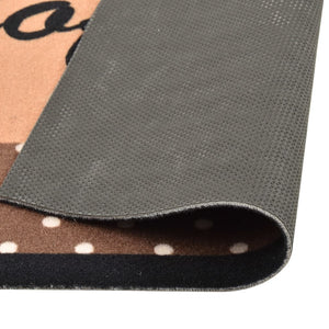 vidaXL Washable Kitchen Mat Coffee Brown 45x150 cm