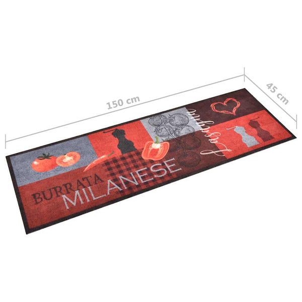 vidaXL Kitchen Runner Washable Tomatoes 45x150 cm