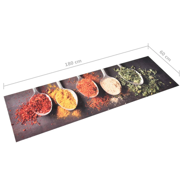 vidaXL Washable Kitchen Runner Spoon 60x180 cm