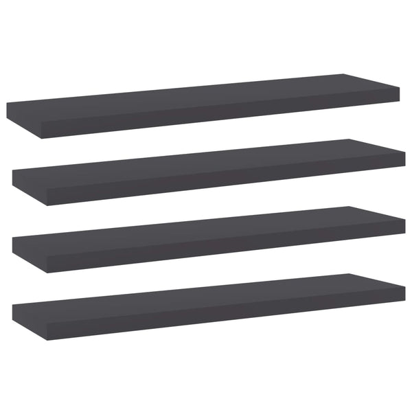 vidaXL Bookshelf Boards 4 pcs Grey 40x10x1.5 cm Engineered Wood