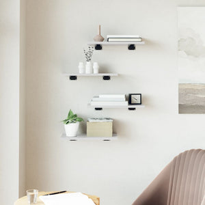 vidaXL Bookshelf Boards 4 pcs. High Gloss White 40x20x1.5 cm