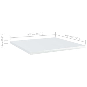vidaXL Bookshelf Boards 4 pcs. High Gloss White 40x40x1.5 cm