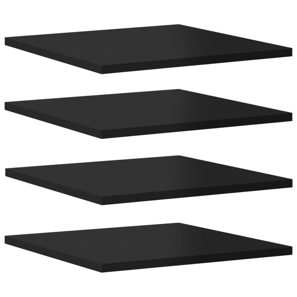 vidaXL Bookshelf Boards 8 pcs High Gloss Black 40x40x1.5 cm