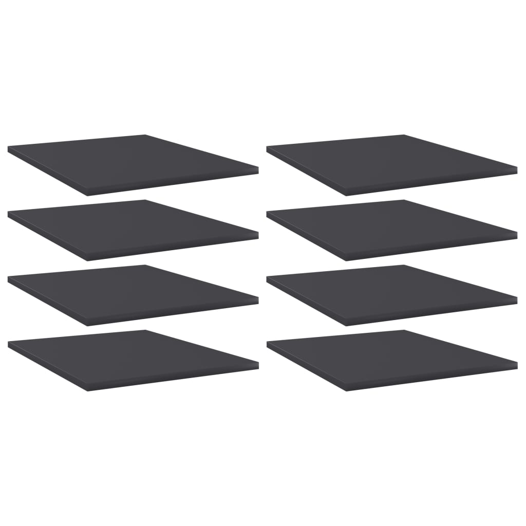 vidaXL Bookshelf Boards 8 pcs Grey 40x50x1.5 cm Engineered Wood