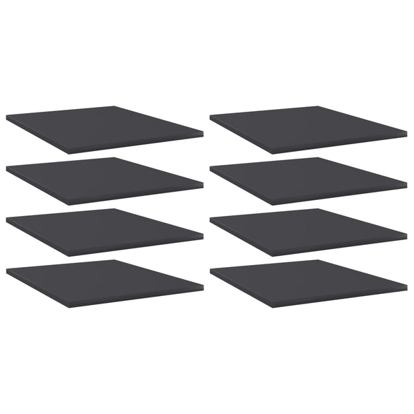 vidaXL Bookshelf Boards 8 pcs Grey 40x50x1.5 cm Engineered Wood