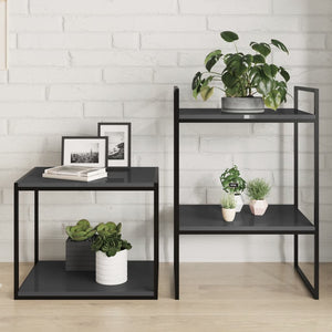 vidaXL Bookshelf Boards 4 pcs High Gloss Grey 40x50x1.5 cm