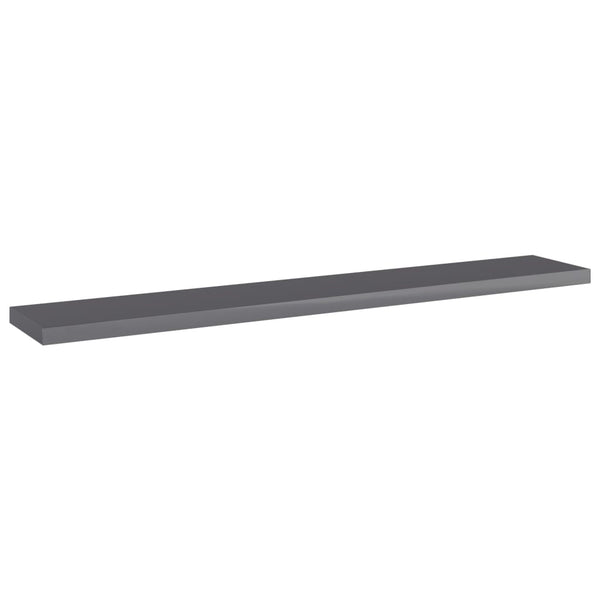 vidaXL Bookshelf Boards 4 pcs High Gloss Grey 60x10x1.5 cm