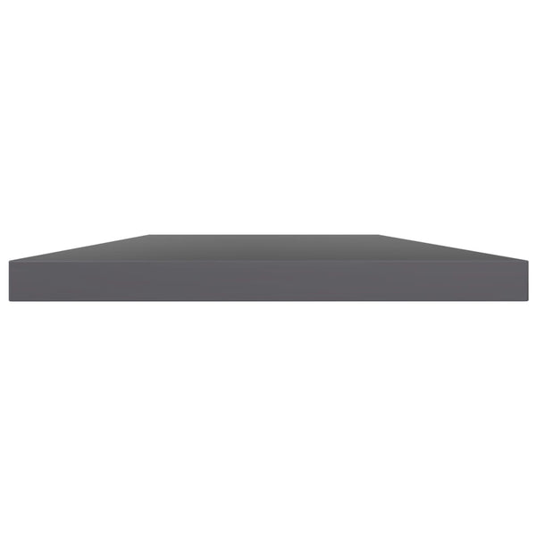 vidaXL Bookshelf Boards 4 pcs High Gloss Grey 60x10x1.5 cm