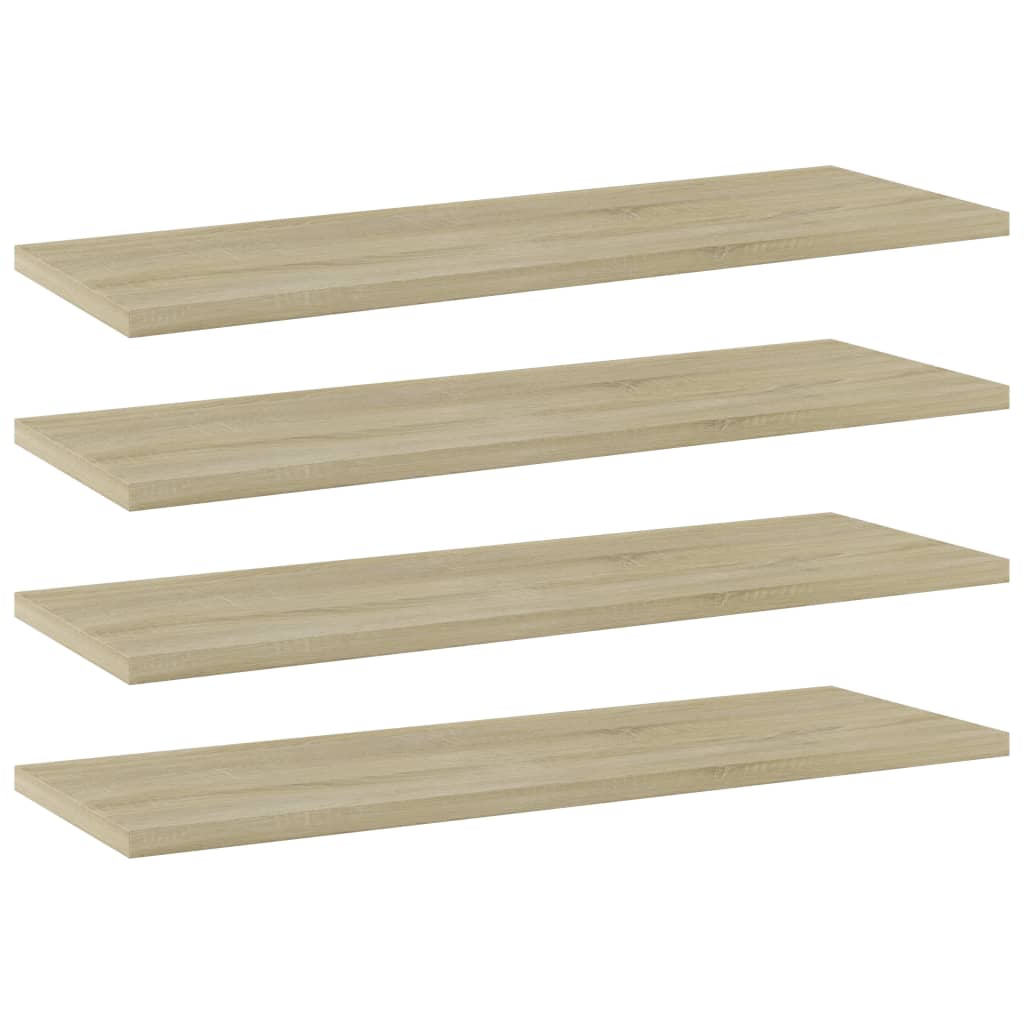 vidaXL Bookshelf Boards 4 pcs Sonoma Oak 60x20x1.5 cm