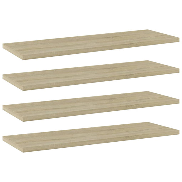 vidaXL Bookshelf Boards 4 pcs Sonoma Oak 60x20x1.5 cm