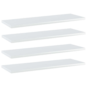 vidaXL Bookshelf Boards 4 pcs. High Gloss White 60x20x1.5 cm