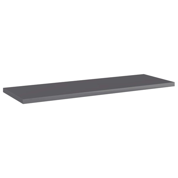 vidaXL Bookshelf Boards 4 pcs High Gloss Grey 60x20x1.5 cm